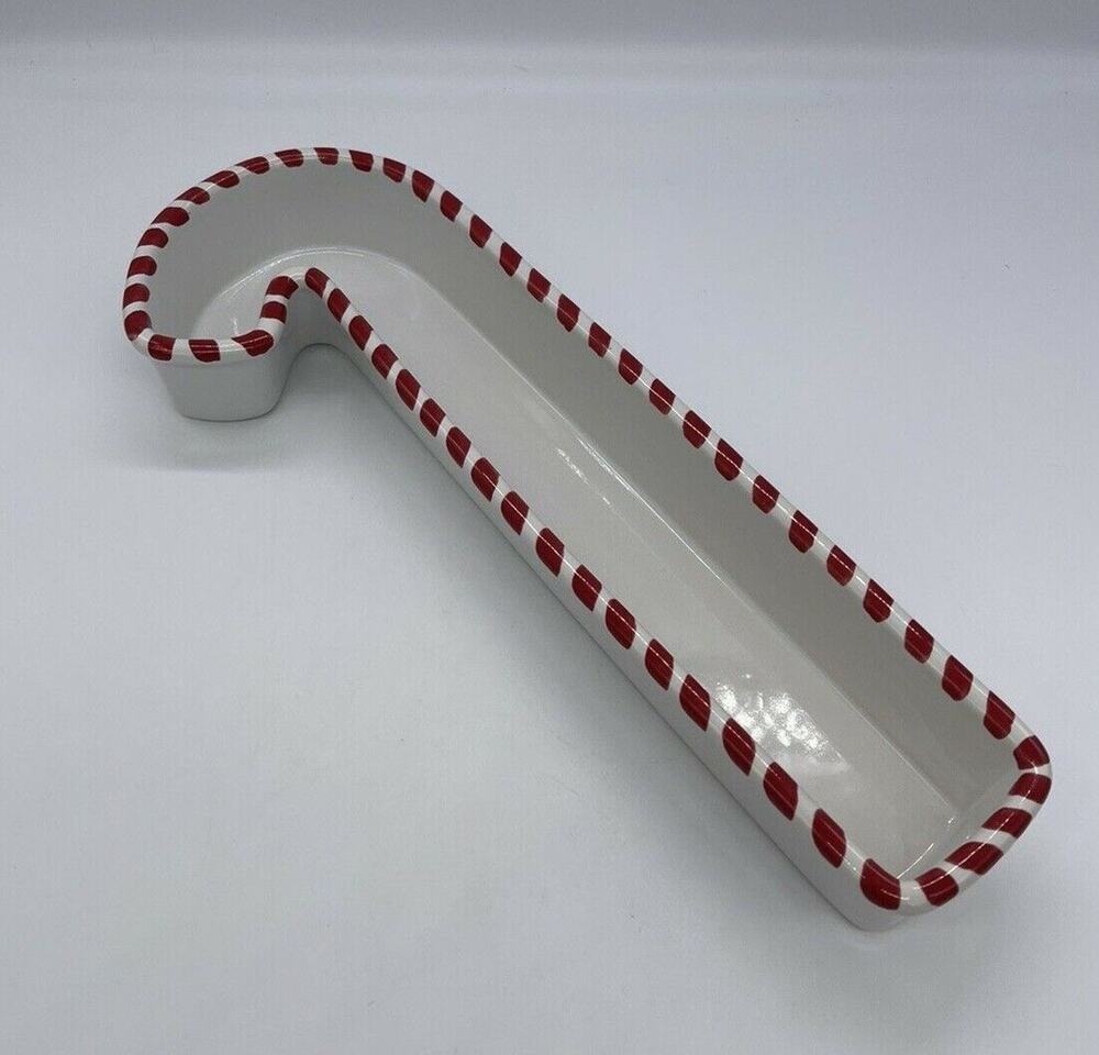 Chantal Candy Cane Dish 13.75” Long 93-CC33